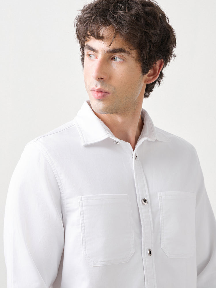 Double Pocket Cotton Stretch Overshirt