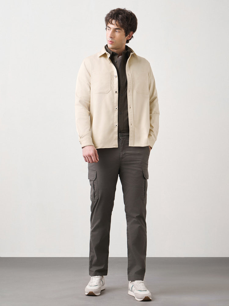 Double Pocket Cotton Stretch Overshirt