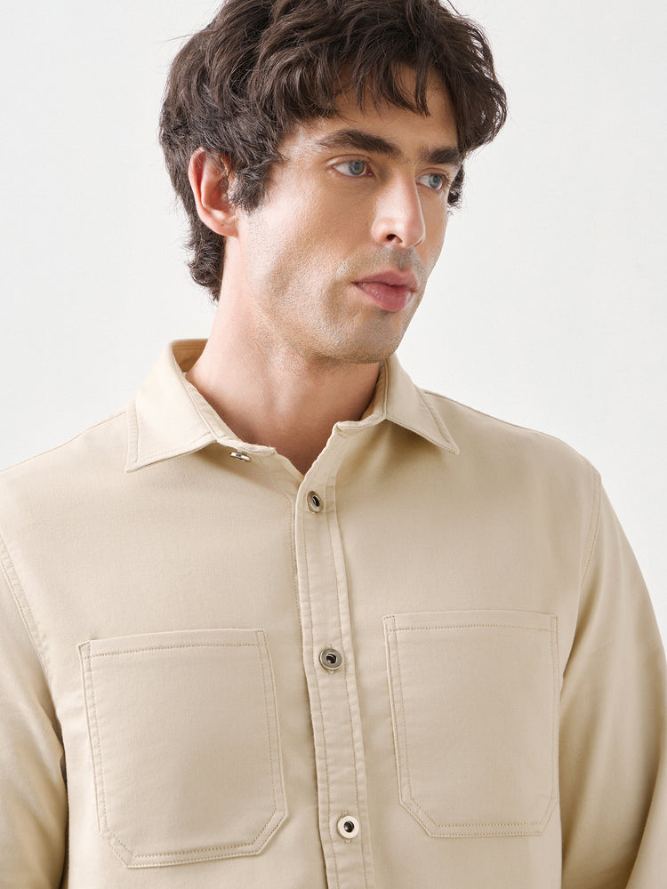 Double Pocket Cotton Stretch Overshirt
