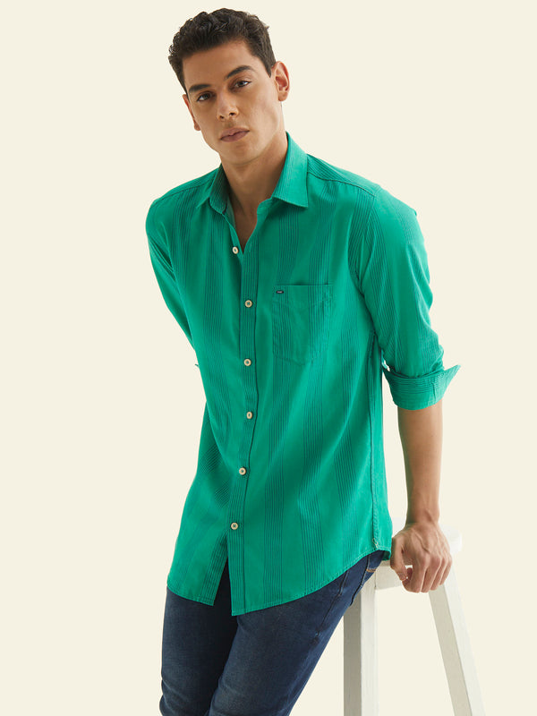 Green Striped Shirt