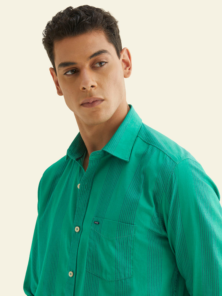 Green Striped Shirt