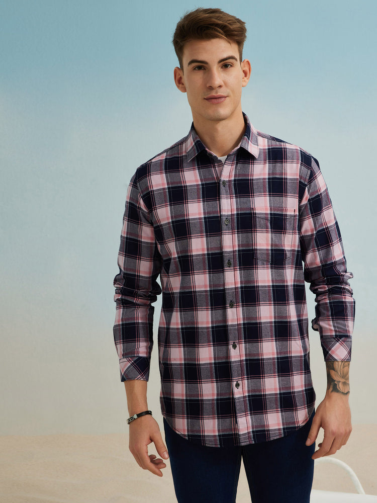 Pink  Check Shirt