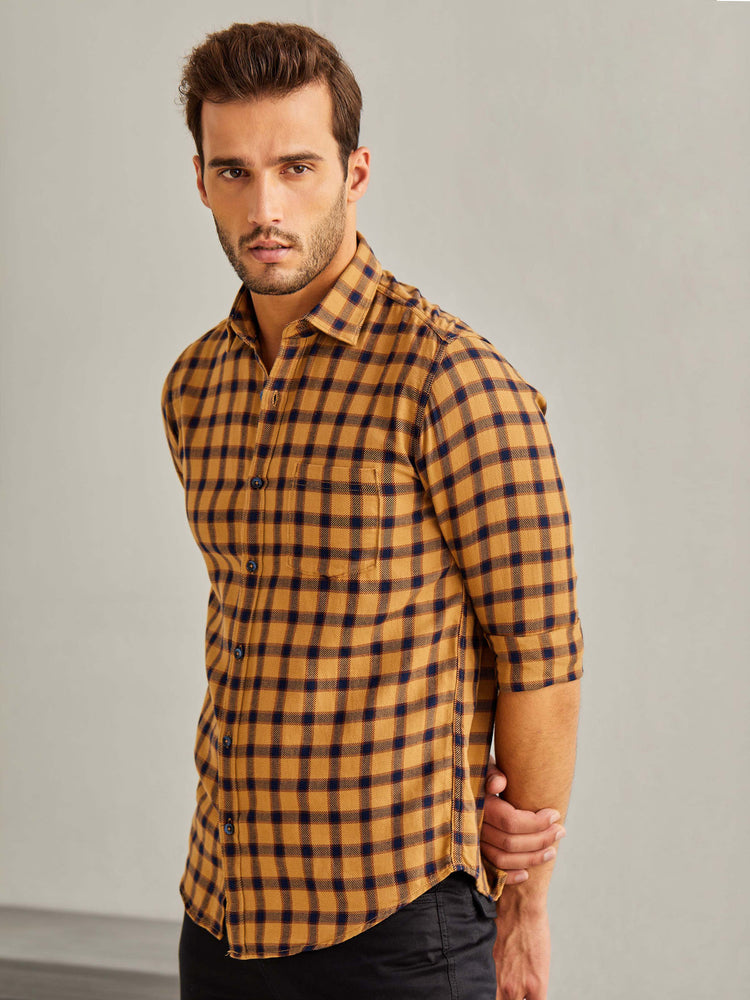 Khaki  Check Shirt