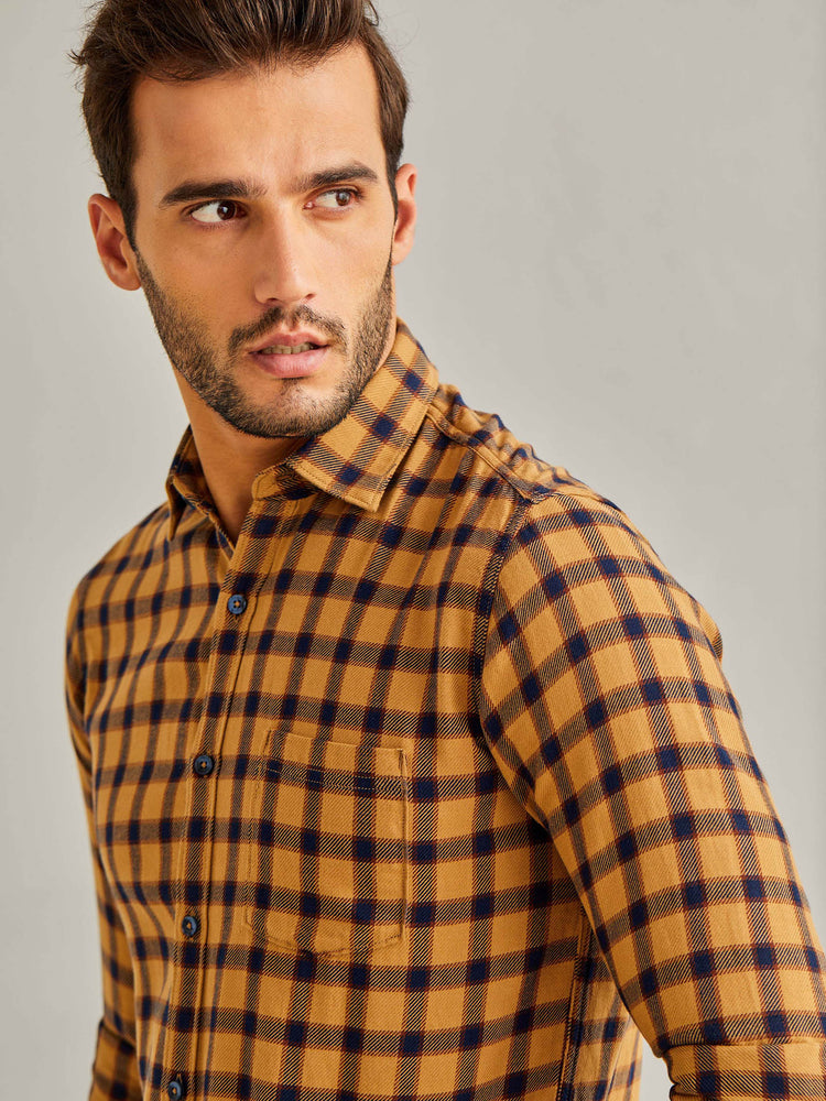 Khaki  Check Shirt