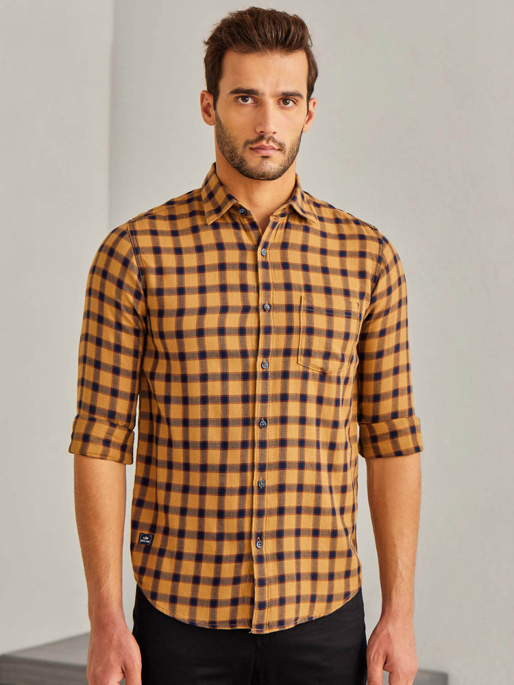Khaki  Check Shirt