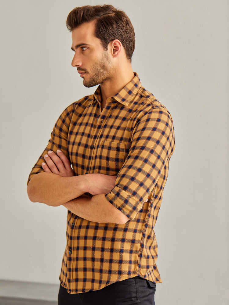 Khaki  Check Shirt