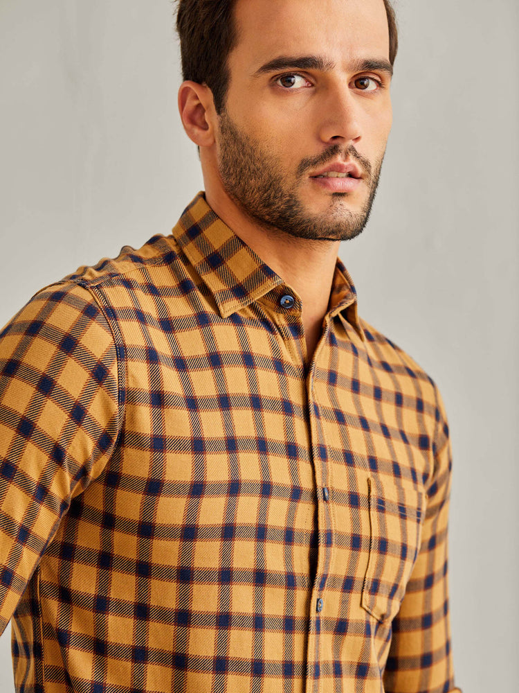 Khaki  Check Shirt