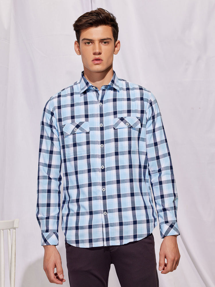 Blue  Checked  Shirt
