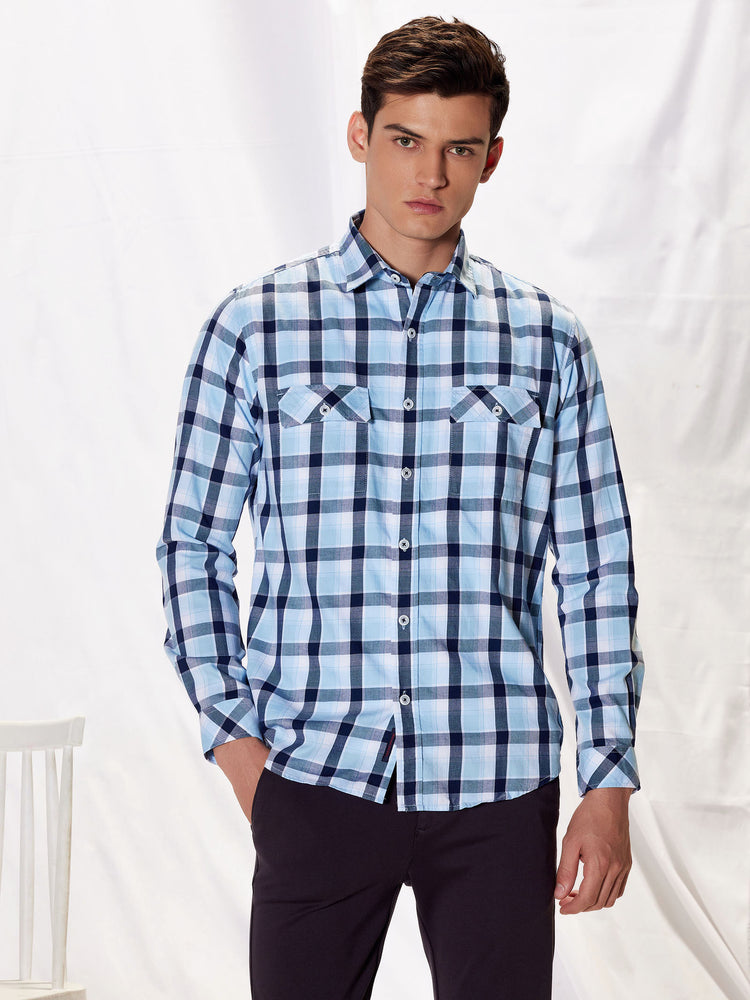 Blue  Checked  Shirt