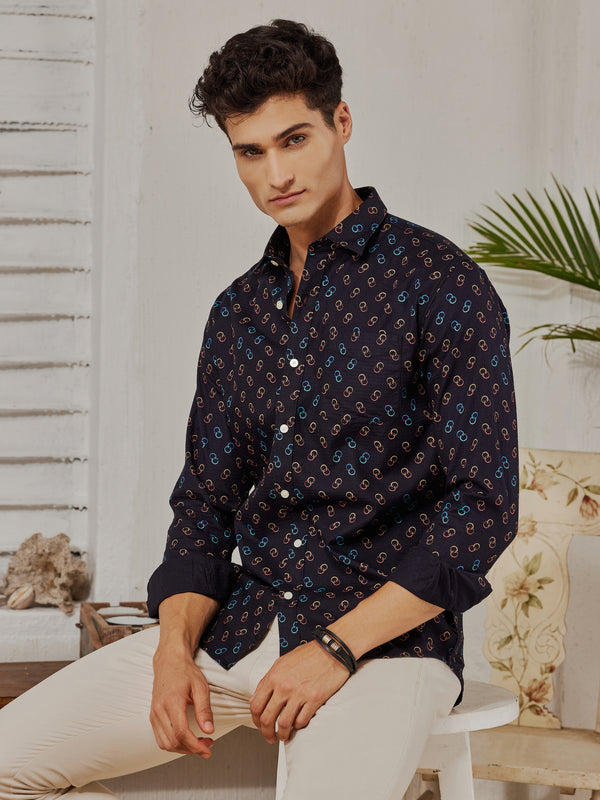 Black  Printed  Shirt