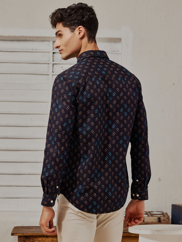 Black  Printed  Shirt