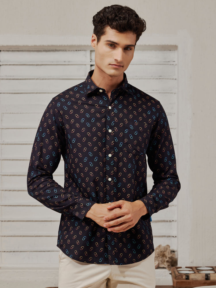 Black  Printed  Shirt
