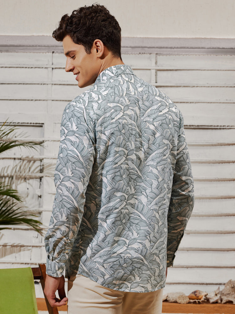 Blue  Printed  Shirt