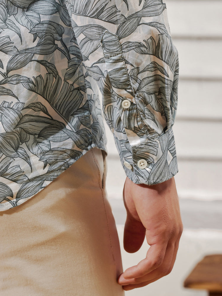 Blue  Printed  Shirt