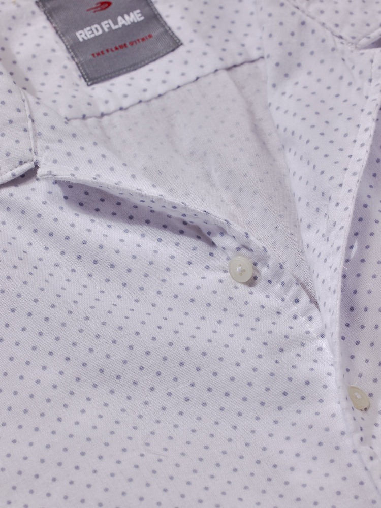 White  Printed  Shirt