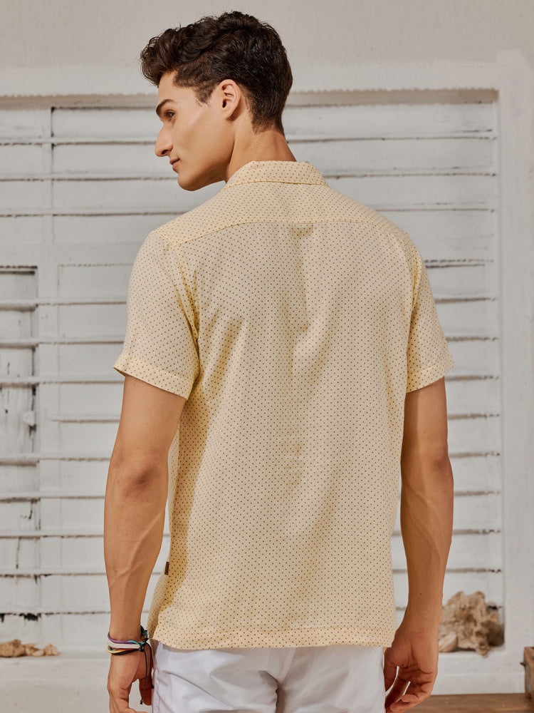 Yellow  Printed  Shirt