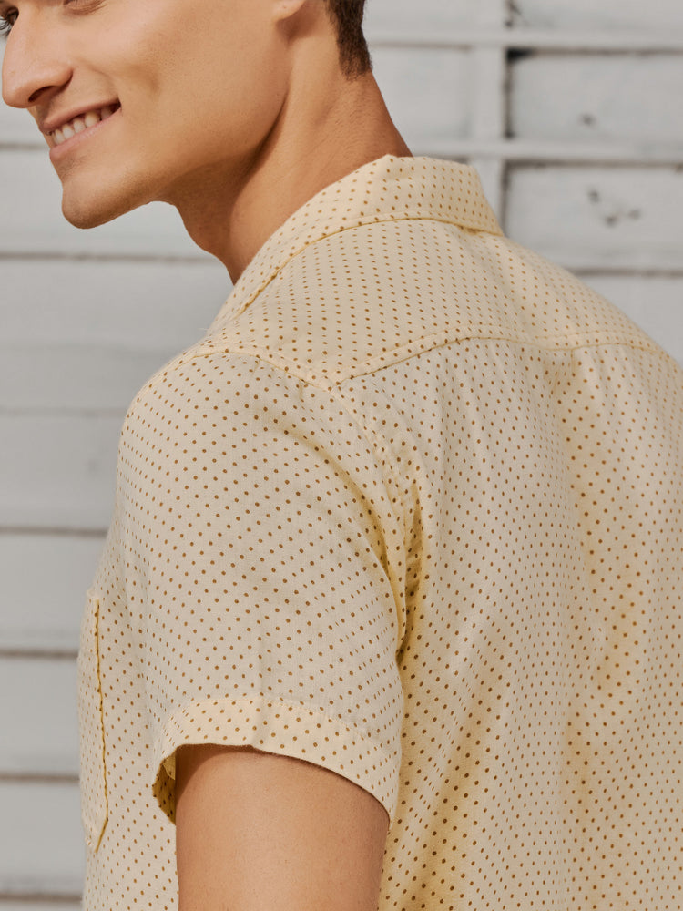 Yellow  Printed  Shirt