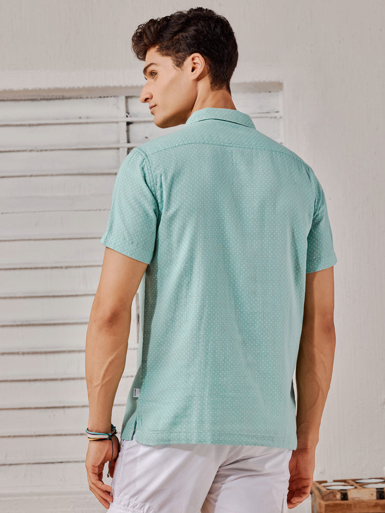 Green  Printed  Shirt
