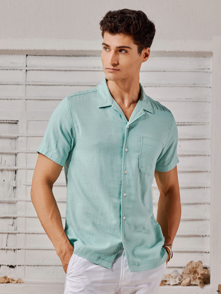 Green  Printed  Shirt
