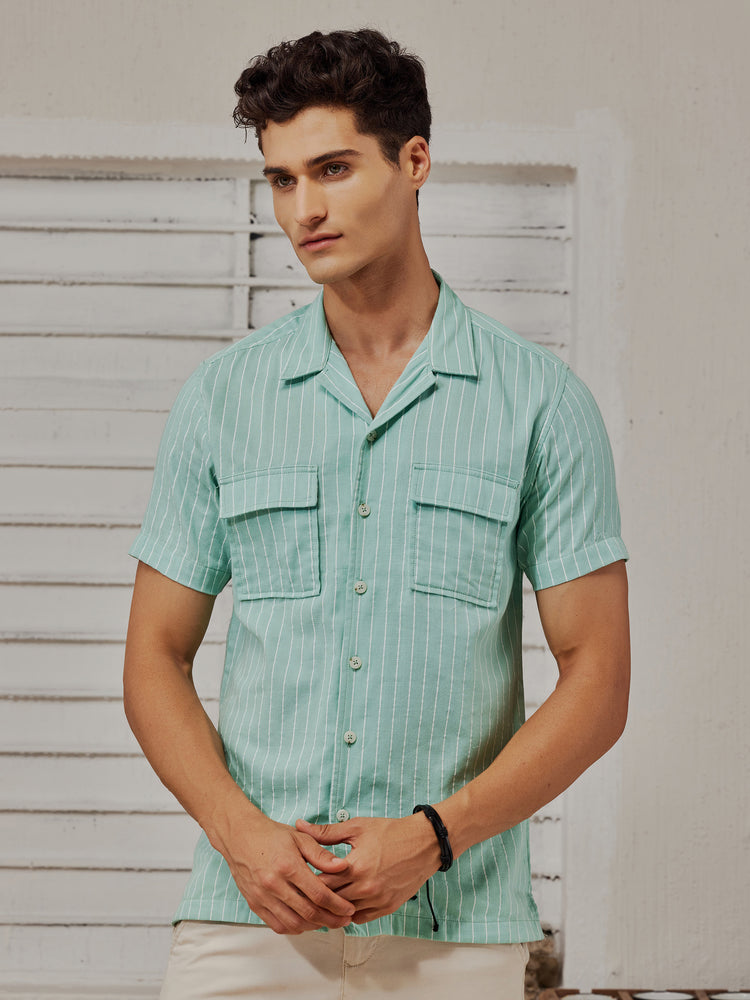 Green  Striped  Shirt