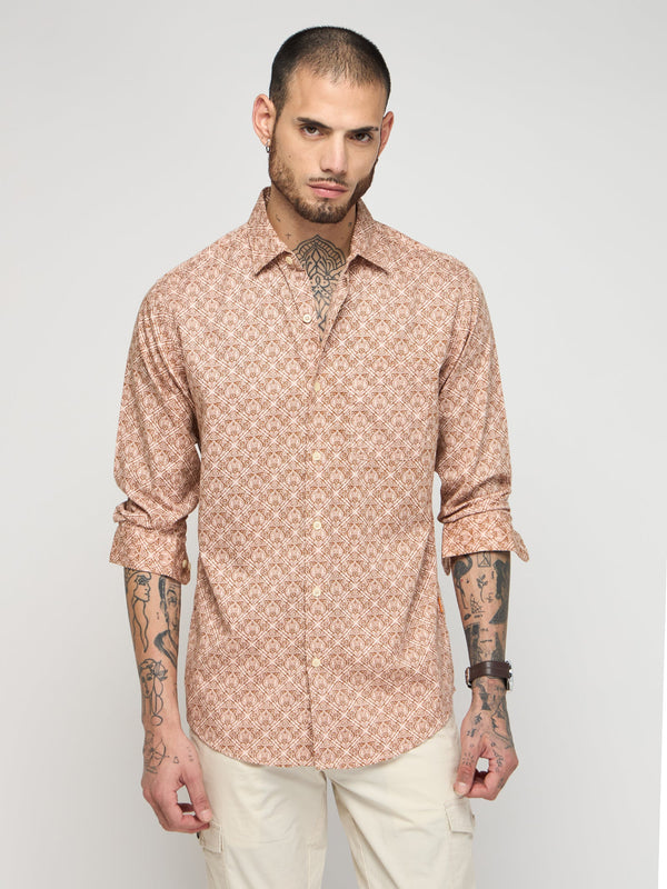 Geometric Print Pure Cotton Shirt