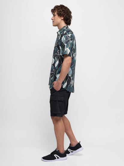 Abstract Print Short Sleeve Shirt