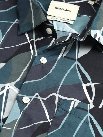 Abstract Print Short Sleeve Shirt