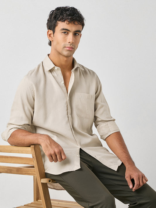 Regular Fit Linen Tencel Shirt