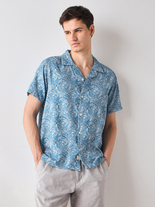Relaxed Fit Paisley Print Shirt
