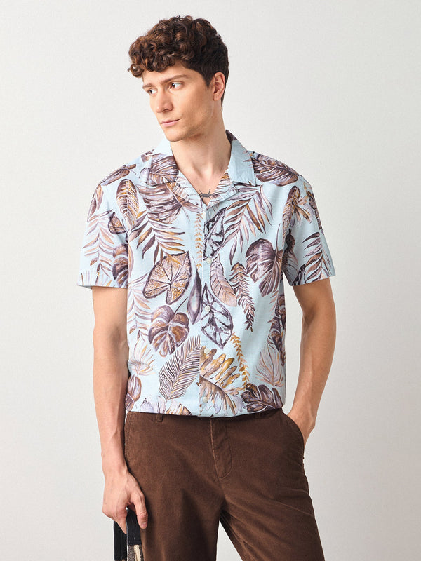 Relaxed Fit Floral Print Shirt