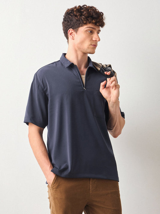 Boxy Fit Zipped Shirt