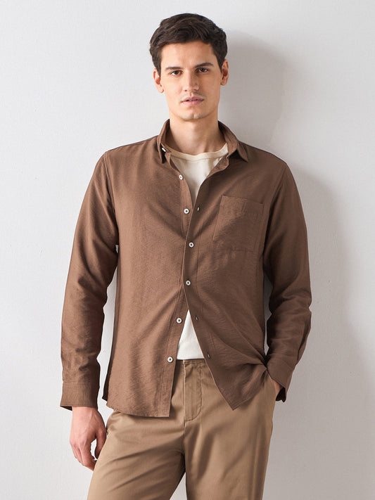 Crinkled Nylon Shirt