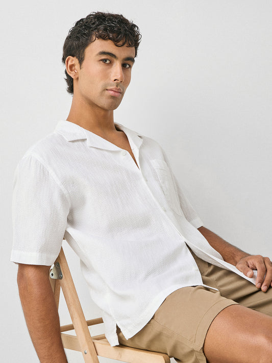 Boxy Fit Jacquard Shirt