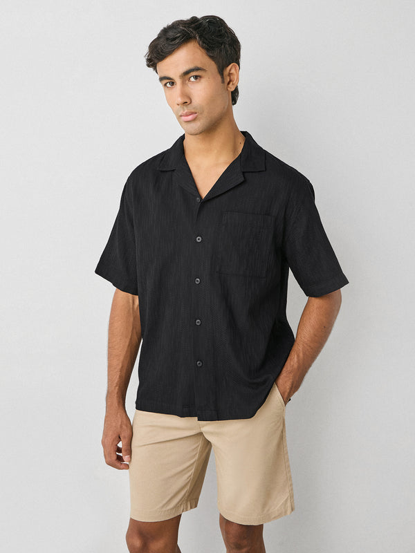 Boxy Fit Jacquard Shirt