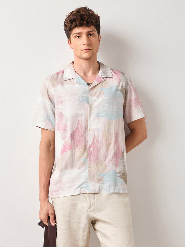 Relaxed Fit Abstract Print Shirt