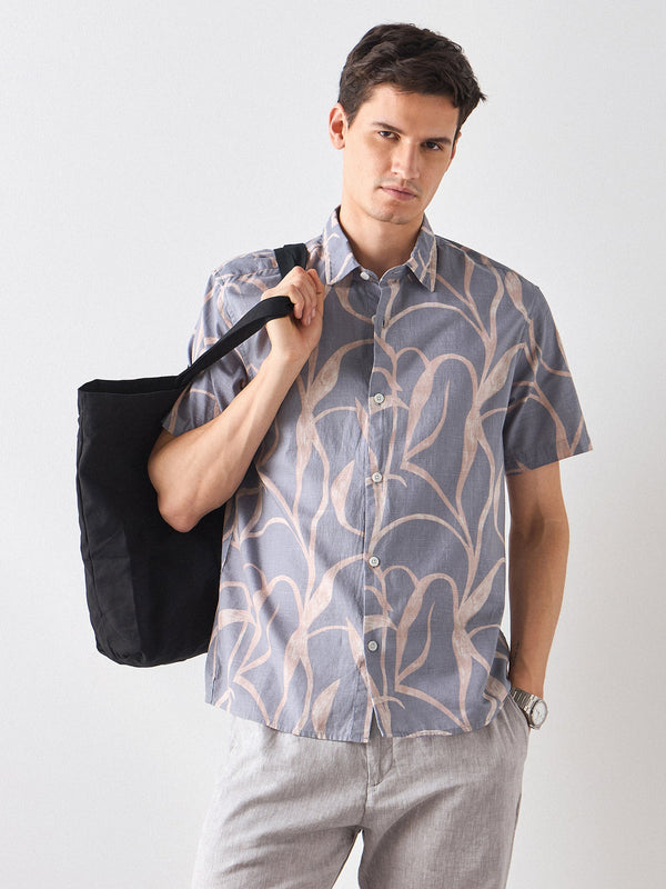Relaxed Fit Abstract Print Shirt