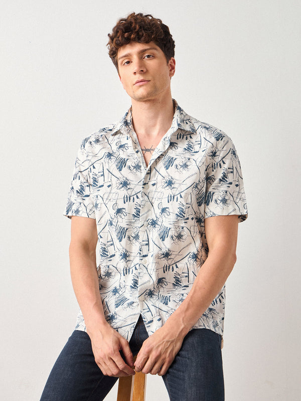 Relaxed Fit Floral Print Shirt