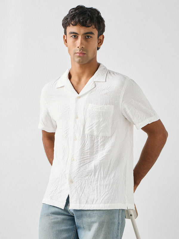 Relaxed Fit Crinkled Shirt