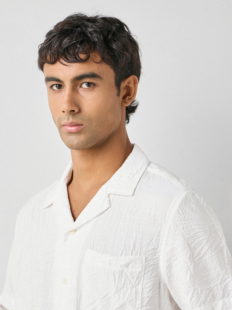 Relaxed Fit Crinkled Shirt