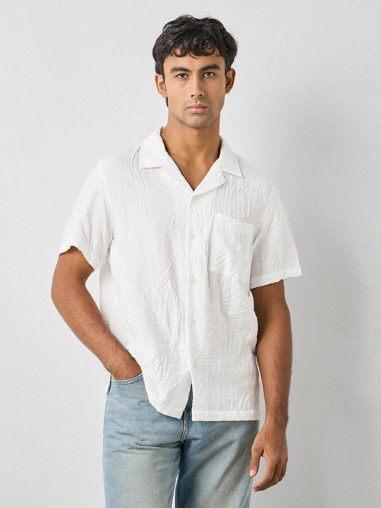 Relaxed Fit Crinkled Shirt