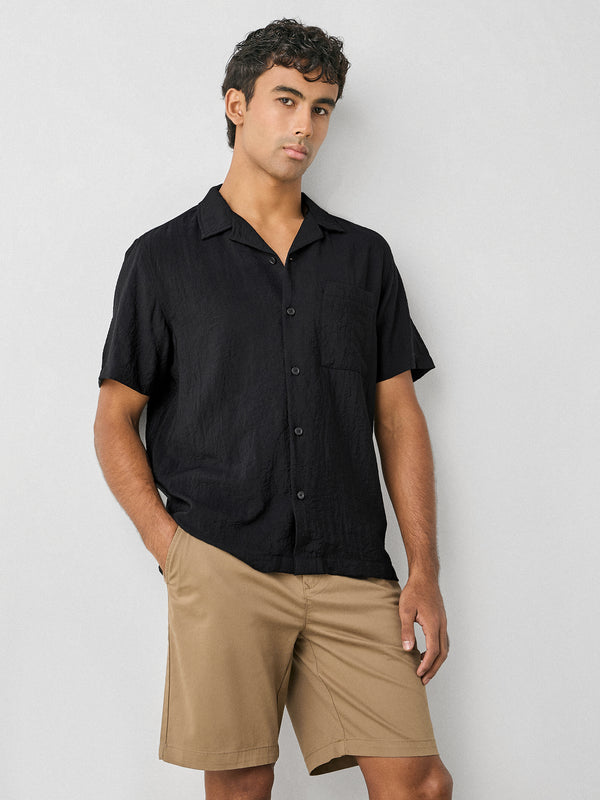 Relaxed Fit Crinkled Shirt