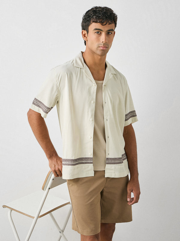 Boxy Fit Embroidery Shirt