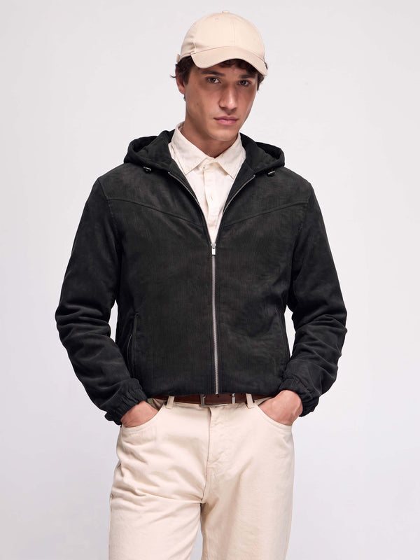 Corduroy Hooded Shacket