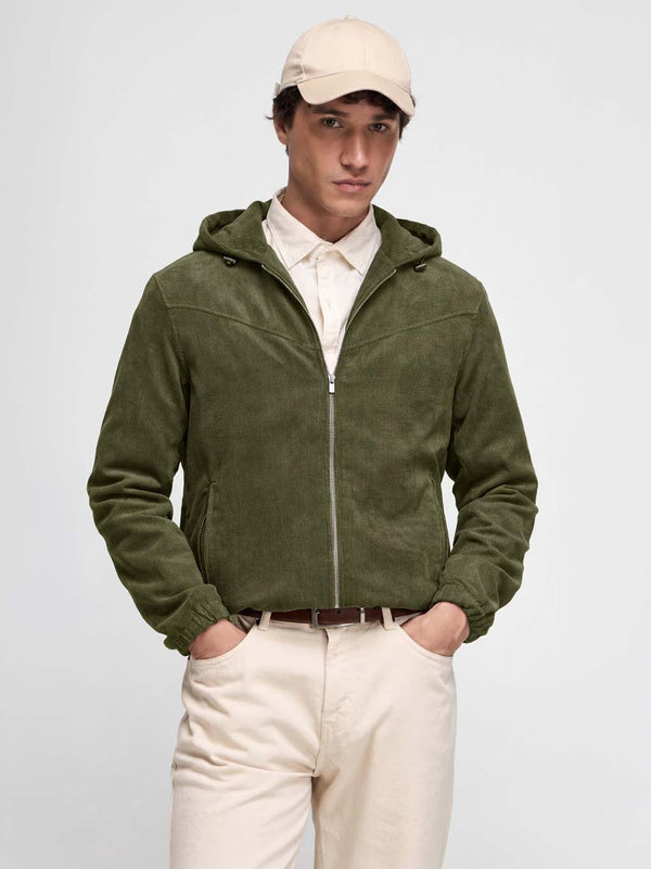 Corduroy Hooded Shacket