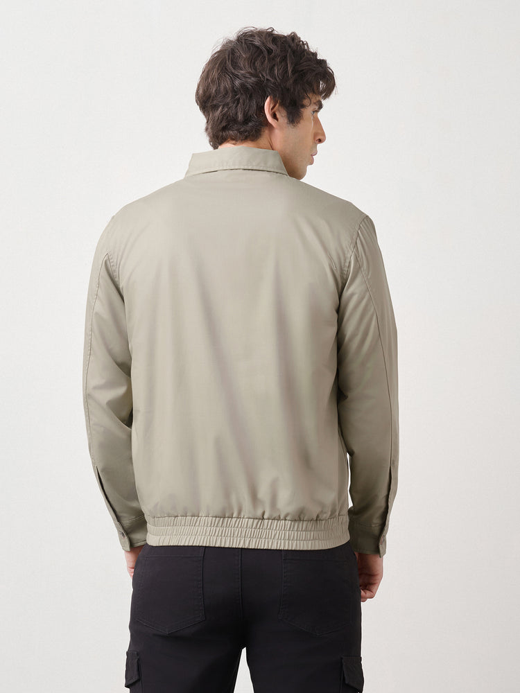 Regular Fit Twill Zip Shacket