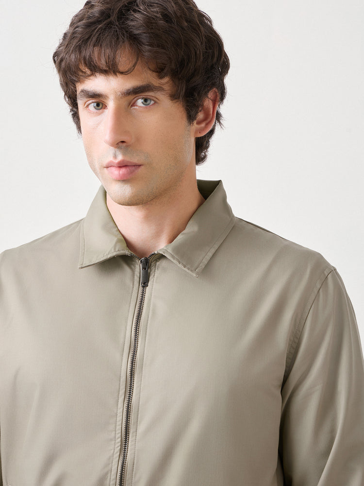 Regular Fit Twill Zip Shacket