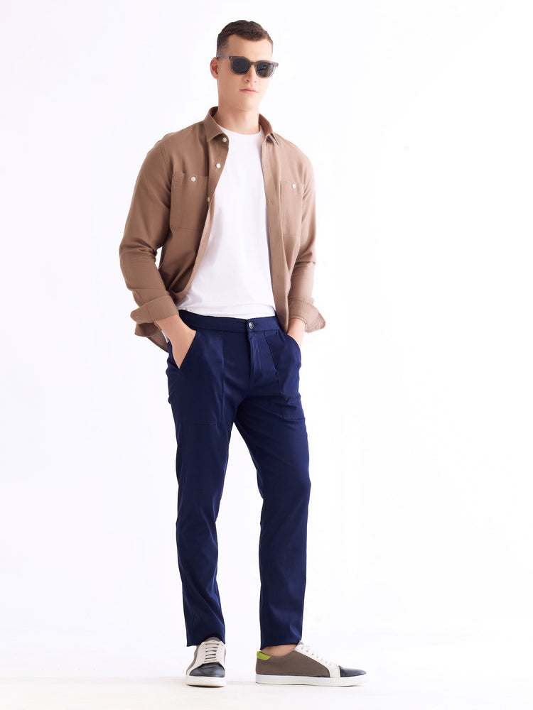 Navy Stretch Travel Pant