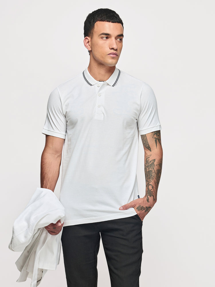 White Cotton Polo T-Shirts