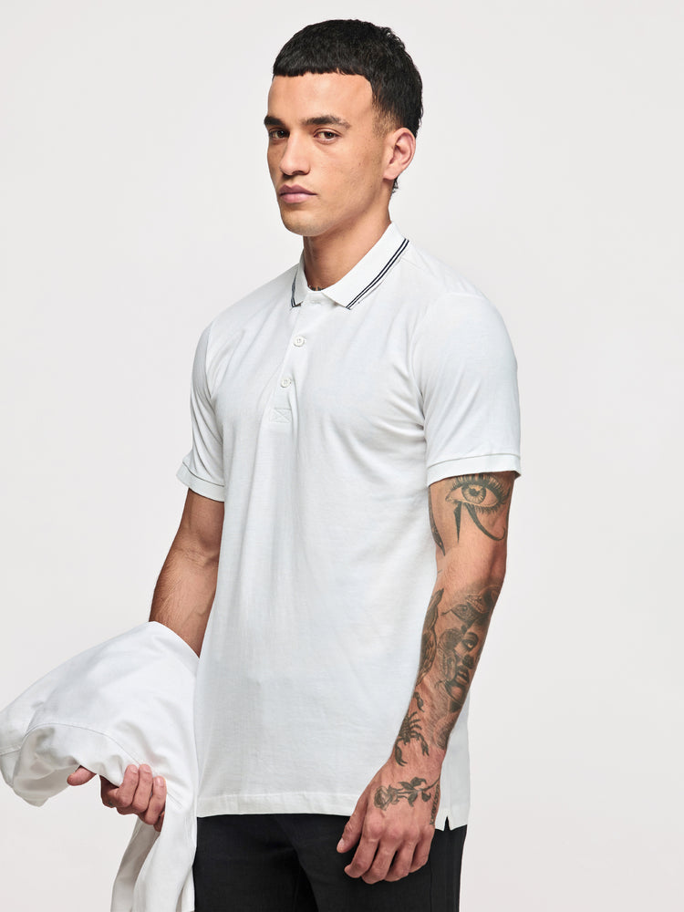 White Cotton Polo T-Shirts