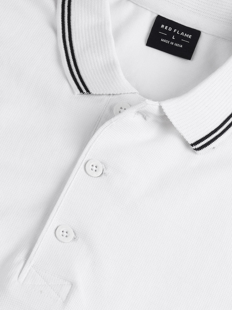 White Cotton Polo T-Shirts
